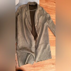 ZARA Olive Green Suede Jacket